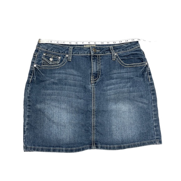 SOLD 🔴 Earl jeans vintage denim skirt washed blue size US 10 Y2K Jeans - Picture 8 of 12